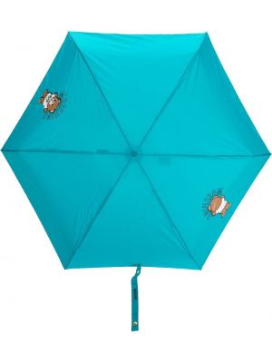 Parapluie à imprimé Moschino bleu