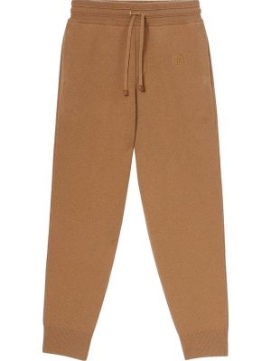 Кашемировые брюки Burberry коричневые