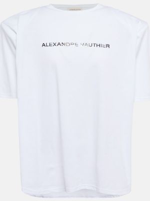 Camiseta de algodón de tela jersey Alexandre Vauthier negro