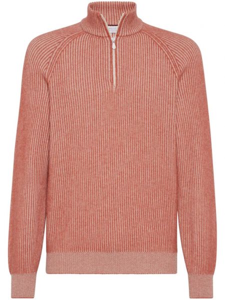 Kashmir kort sweater Brunello Cucinelli orange