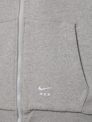 Βαμβακερός fleece φούτερ με κουκούλα Nike μαύρο