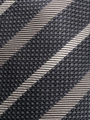 Pruhovaná hedvábná kravata Brunello Cucinelli šedá