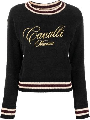 Sweatshirt mit stickerei Roberto Cavalli schwarz