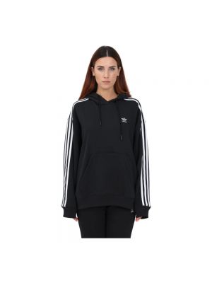 Oversize gestreifter hoodie Adidas Originals schwarz
