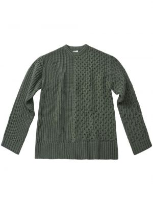 Плетен пуловер Altu зелено