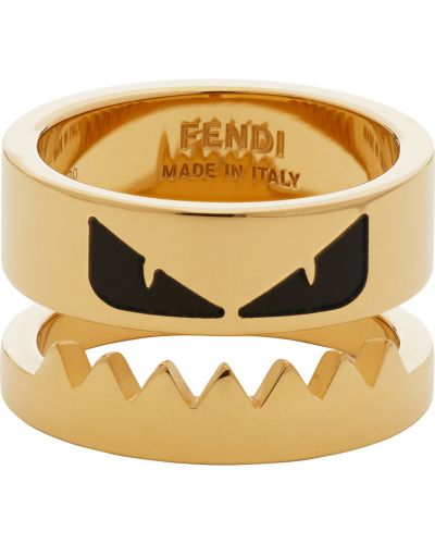 Złoty pierścionek Fendi