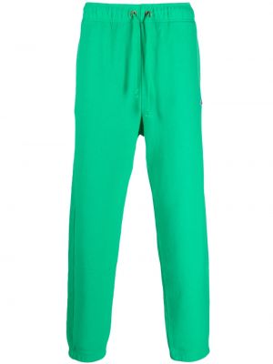 Памучни спортни панталони Champion зелено