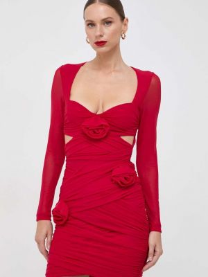 Červené mini šaty Bardot