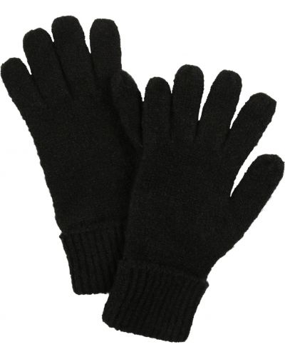 Меланжирани ръкавици Pieces черно