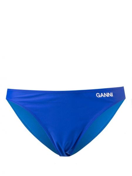 Bikini à imprimé Ganni bleu