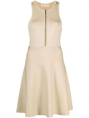 Koktel haljina s patentnim zatvaračem Michael Michael Kors zlatna