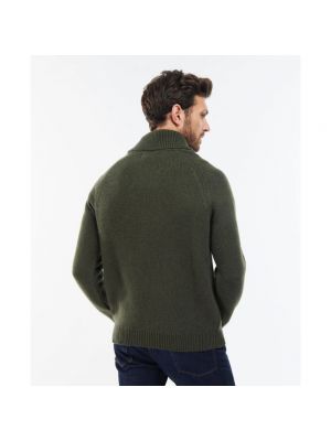 Suéter de punto de cuello redondo Barbour verde