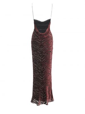Koktejlové šaty s potiskem se zebřím vzorem Saint Laurent