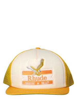 Памучна шапка Rhude жълто