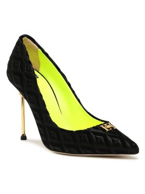 Полуотворени обувки с ток с ток Elisabetta Franchi черно