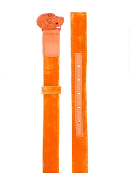 Cinturón con apliques de cristal Philipp Plein naranja