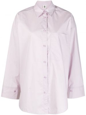 Chemise en coton avec manches longues By Malene Birger violet