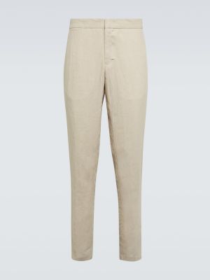 Lněné rovné kalhoty Orlebar Brown