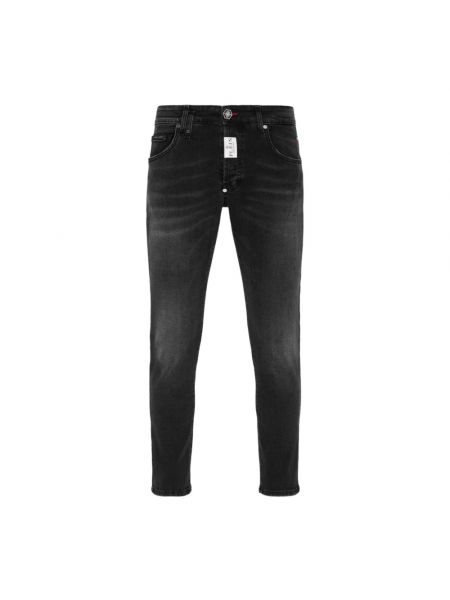 Czarne jeansy skinny slim fit Philipp Plein