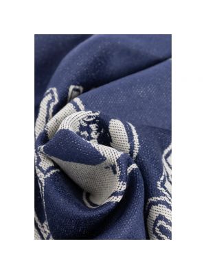 Bufanda de lana Alexander Mcqueen azul