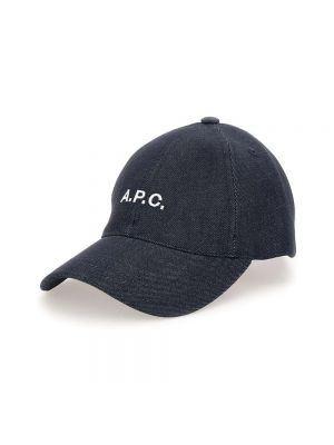 Gorra de algodón A.p.c. azul