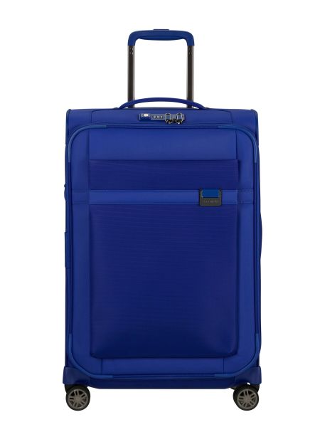 Кожаный чемодан из искусственной кожи Samsonite синий