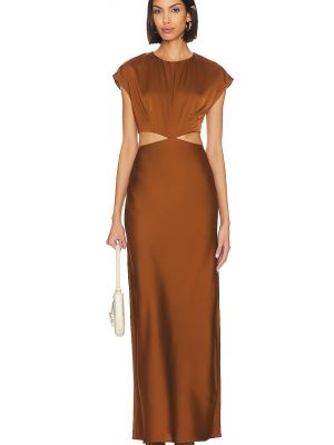 Длинное платье L'academie коричневое