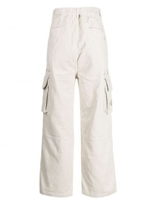 Manšestrové kalhoty relaxed fit Izzue bílé