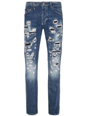 Slim fit distressed skinny jeans Philipp Plein blau