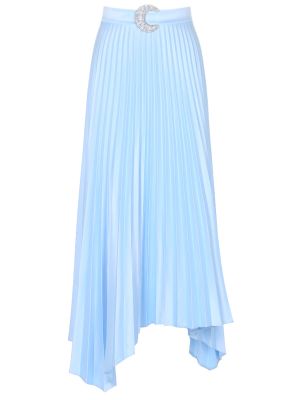 Шелковая юбка миди Ummaya голубая