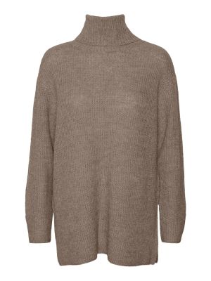 Pull col roulé Vero Moda marron