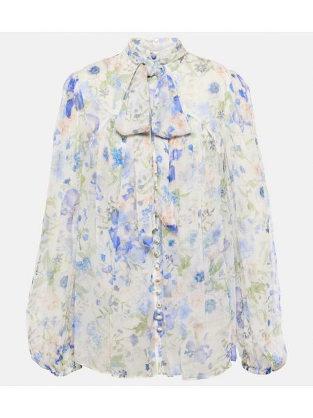 Bluza s cvjetnim printom Zimmermann plava