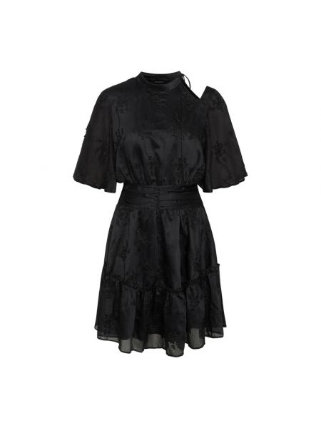Haftowana sukienka mini Bruuns Bazaar czarna