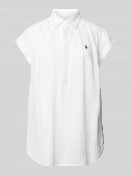 Lniana koszula Polo Ralph Lauren biała