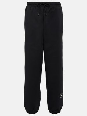 Pantalones de chándal de algodón Adidas By Stella Mccartney negro