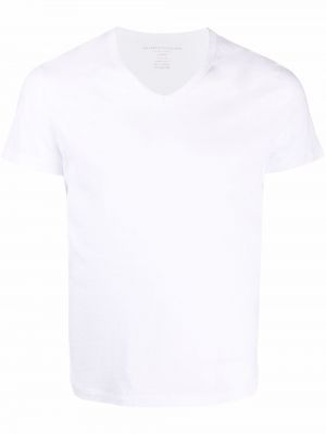 Camiseta con escote v Majestic Filatures blanco