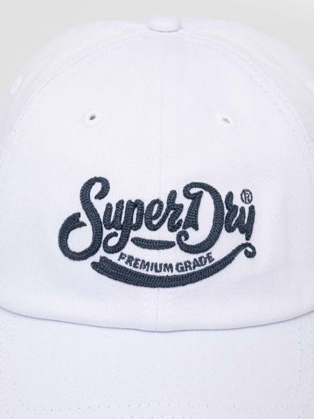 Pamučna kapa Superdry bijela