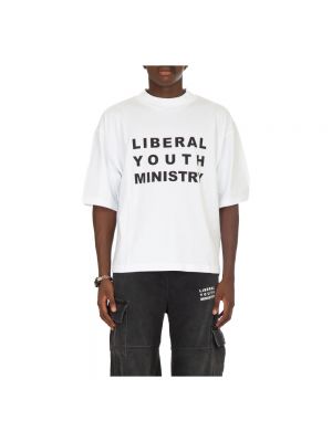 Koszulka z nadrukiem oversize Liberal Youth Ministry biała