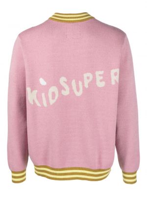 Gestreifter pullover mit stickerei Kidsuper pink