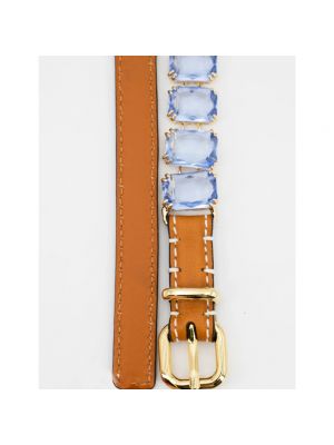 Cinturón con hebilla de cristal Ermanno Scervino azul