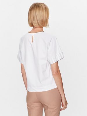 Voľné priliehavé tričko Peserico biela