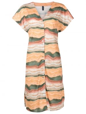 Sukienka midi z nadrukiem w abstrakcyjne wzory Lygia & Nanny