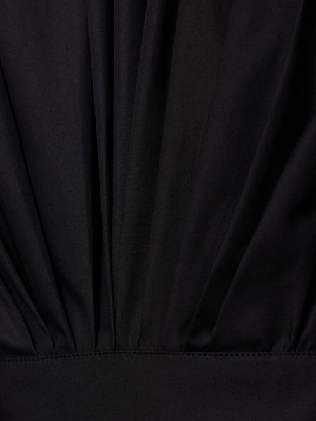 Vestido midi de algodón Alexandre Vauthier negro