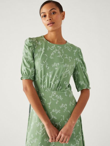 Květinové šaty Marks & Spencer zelené