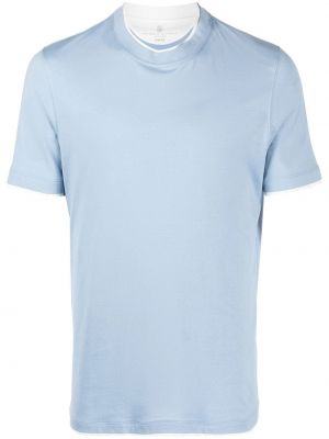 T-shirt a maniche corte Brunello Cucinelli blu