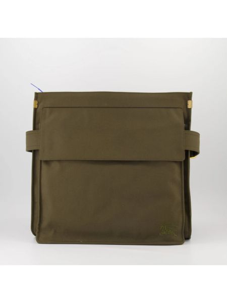 Bolsa de hombro con bordado Burberry verde
