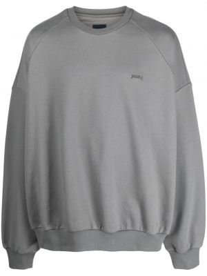 Sweatshirt mit stickerei aus baumwoll Juun.j grau