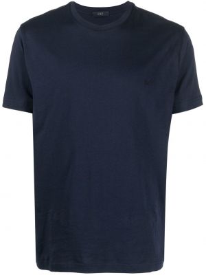 Einfarbige t-shirt aus baumwoll Fay blau