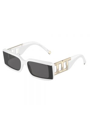 Białe okulary przeciwsłoneczne Tiffany