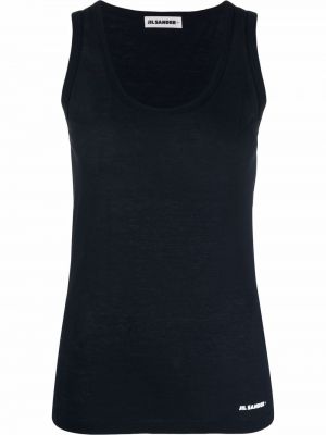 Tank top med print Jil Sander blå